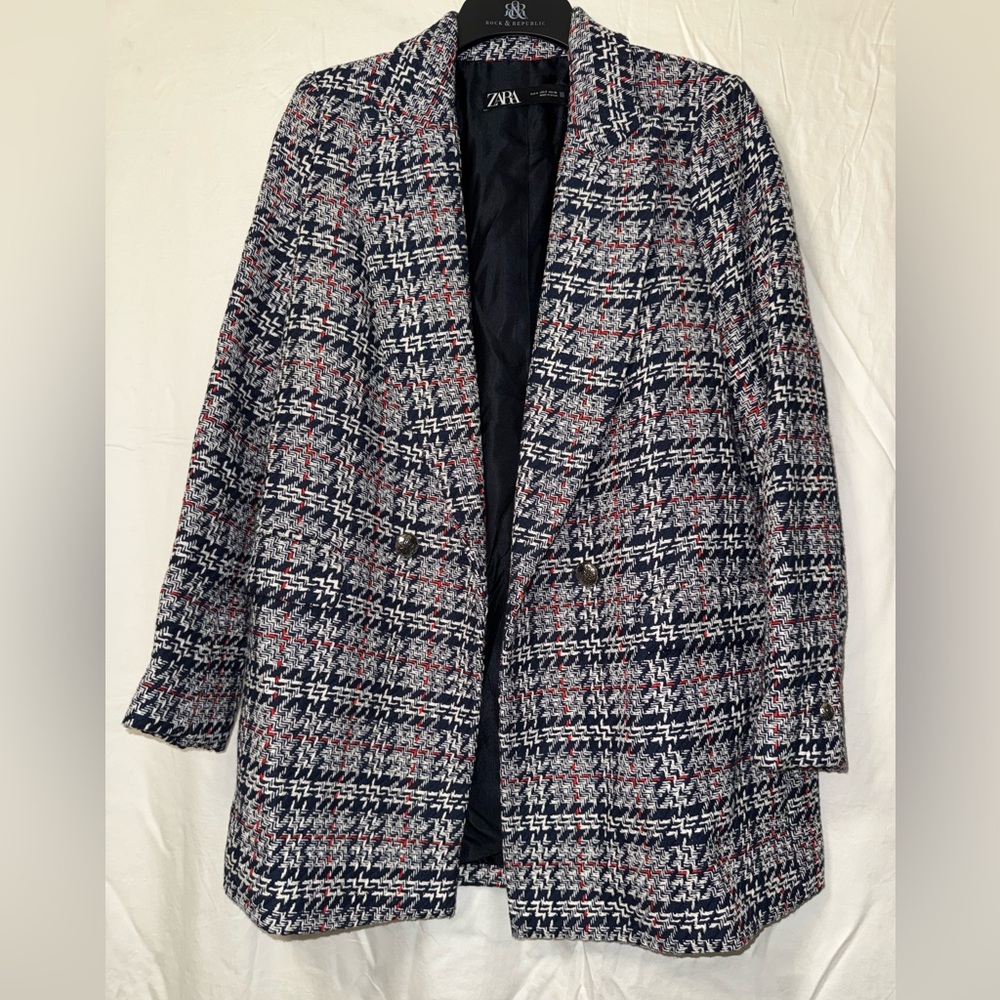 Zara Women's Multicolor Plaid Blazer